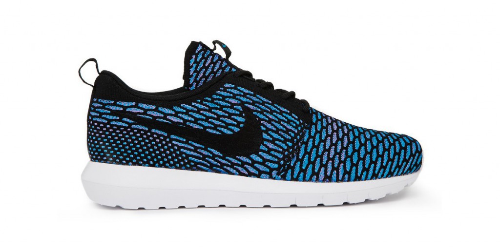 Nike Flyknit Roshe Run - Black/Black/Neo Turqoise