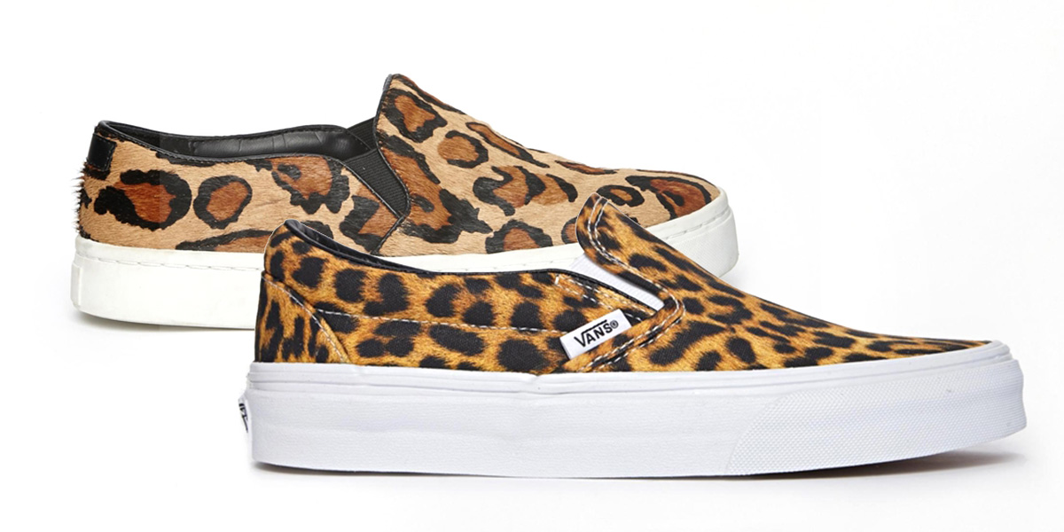 Slip ons med leopard print