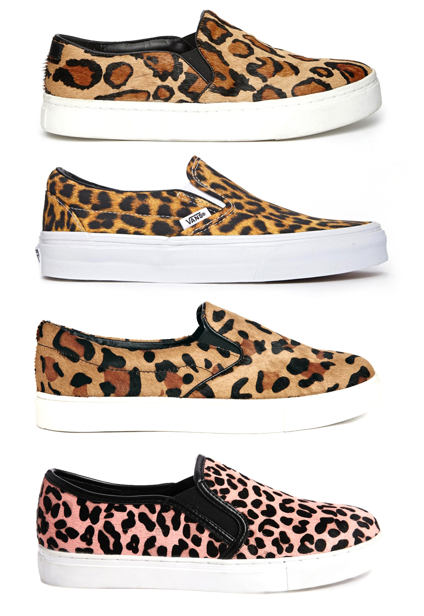 Slip ons med leopard print