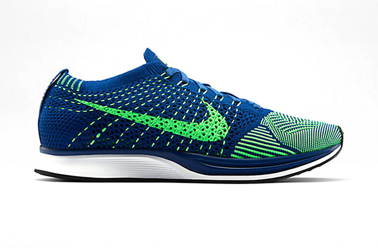 Nike Flyknit Racer 'Brave Blue/Poison Green'