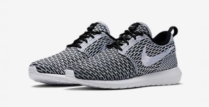 Nike Roshe Run Flyknit Black Dark Grey White