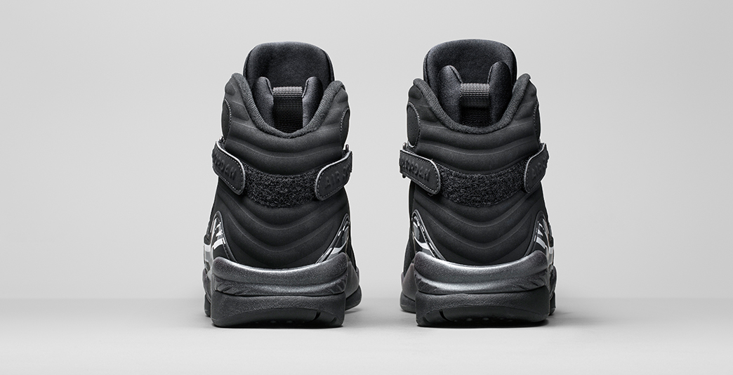 Nike Air Jordan 8 Black and Chrome