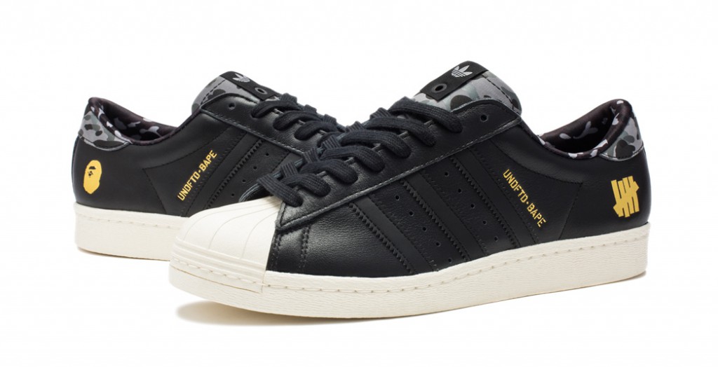 UNDFTD x Bathing Ape x Adidas Superstar Black