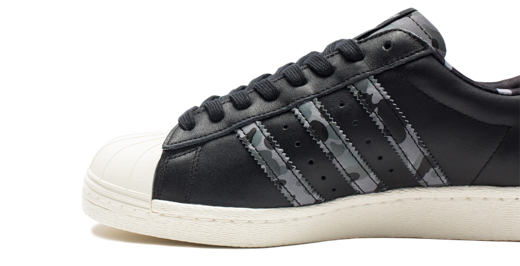 UNDFTD x Bathing Ape x Adidas Superstar Black