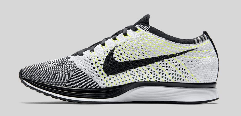 Nike Flyknit Racer Black White