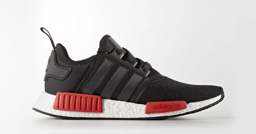 nmd shoes red and black