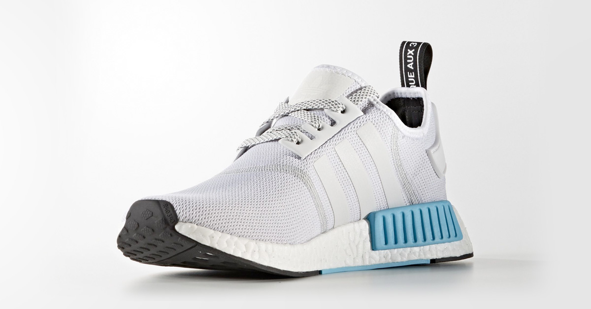 Adidas NMD R1 White Cyan