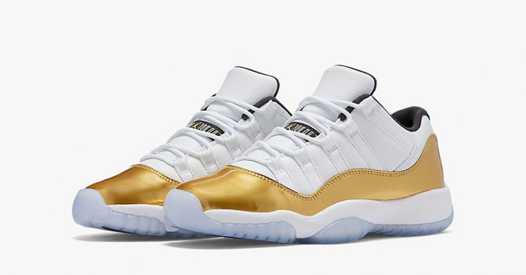 Nike Air Jordan 11 Retro Low White Metallic Gold