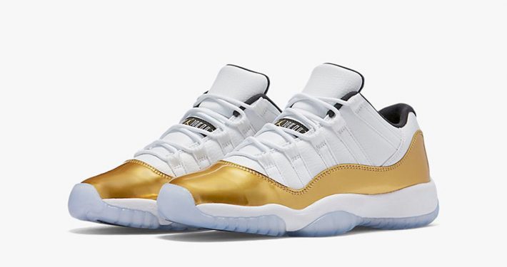 Nike Air Jordan 11 Retro Low White Metallic Gold