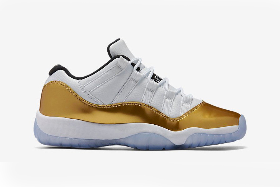 Nike Air Jordan 11 Retro Low White Metallic Gold