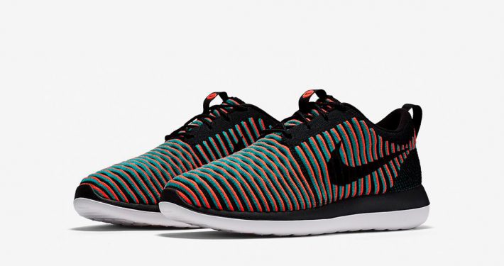 Nike Roshe Two Flyknit Black Bright Crimson