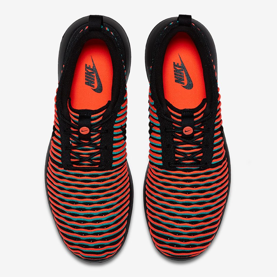 Nike Roshe Two Flyknit Black Bright Crimson