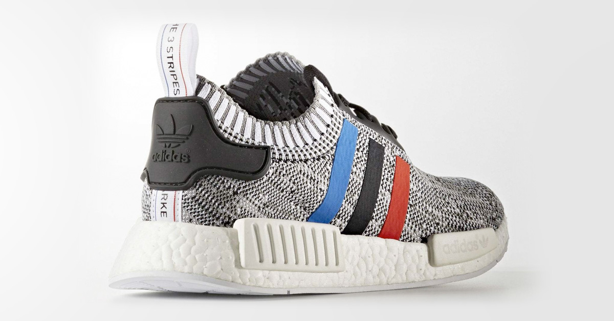 Adidas NMD R1 Primeknit White Tri-color