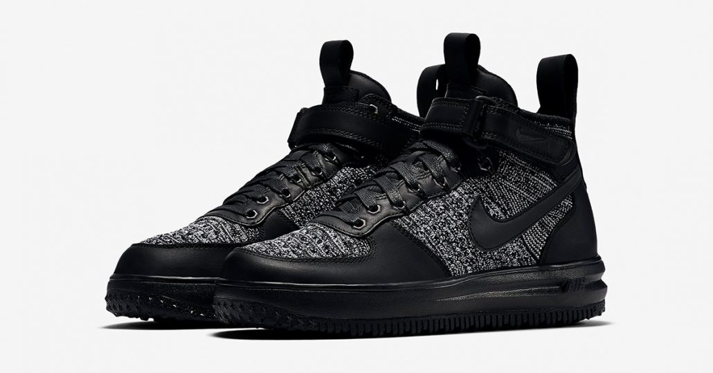 Womens Nike Lunar Force 1 Flyknit Workboot Black