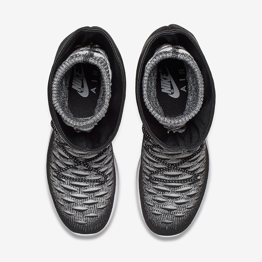 Womens Nike Roshe Two Hi Flyknit Black White