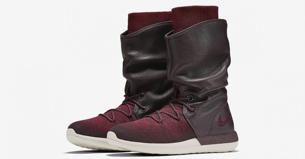 Womens Nike Roshe Two Hi Flyknit Deep Burgundy