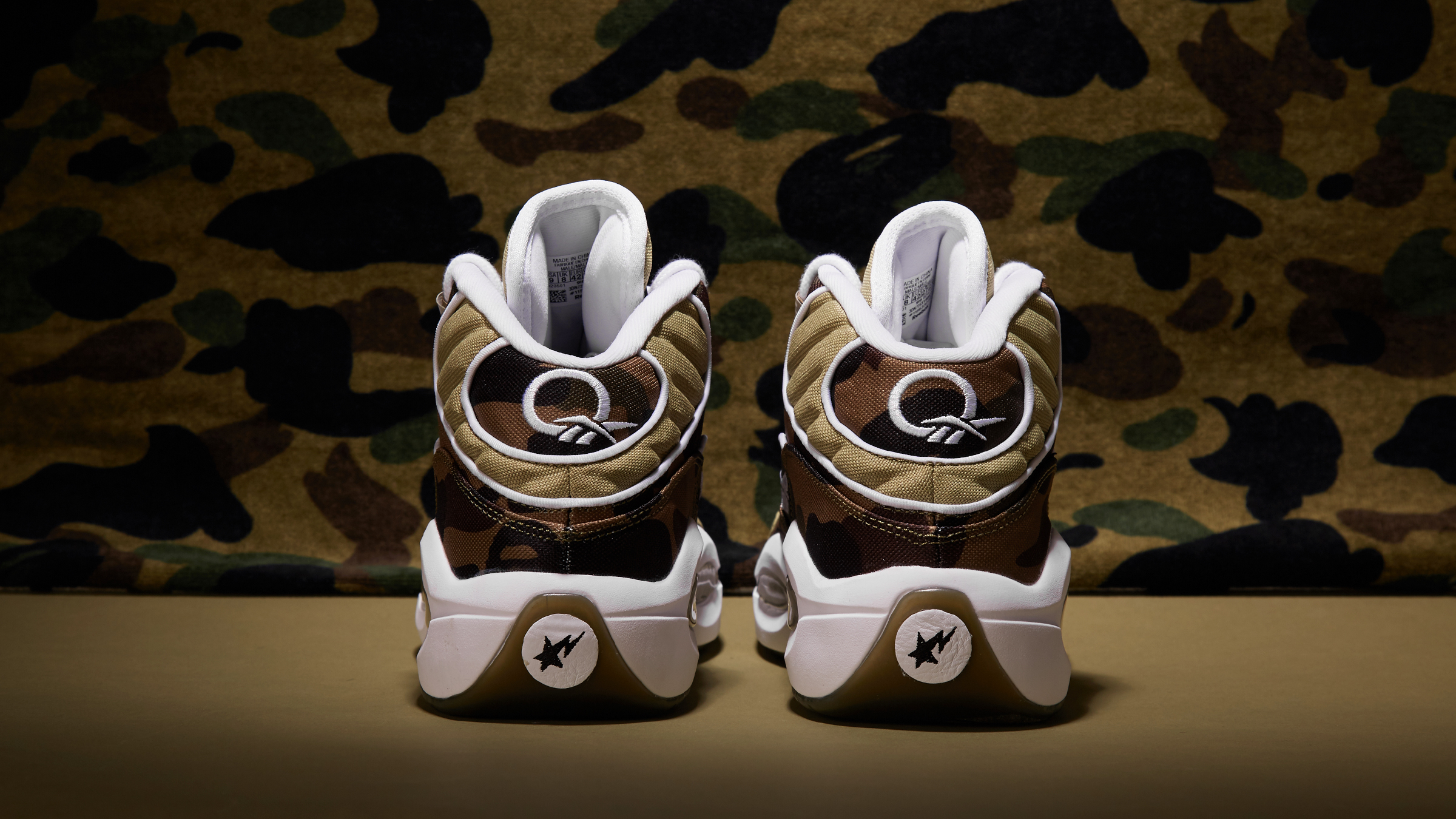 BAPE x Reebok Question Mid Camouflage