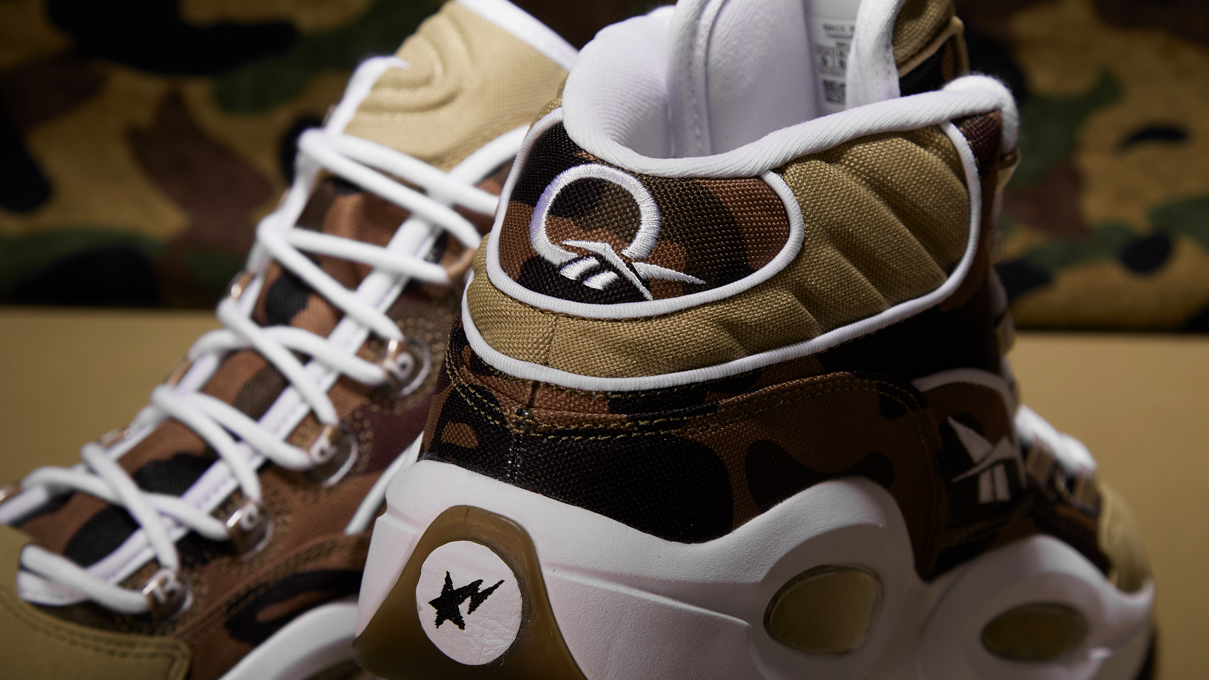 BAPE x Reebok Question Mid Camouflage