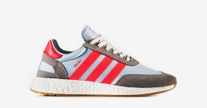 Adidas Iniki Solid Grey Turbo Red