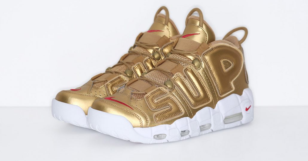 Supreme x Nike Air More Uptempo Gold