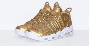 Supreme x Nike Air More Uptempo Gold