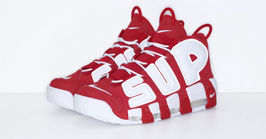 Supreme x Nike Air More Uptempo Red