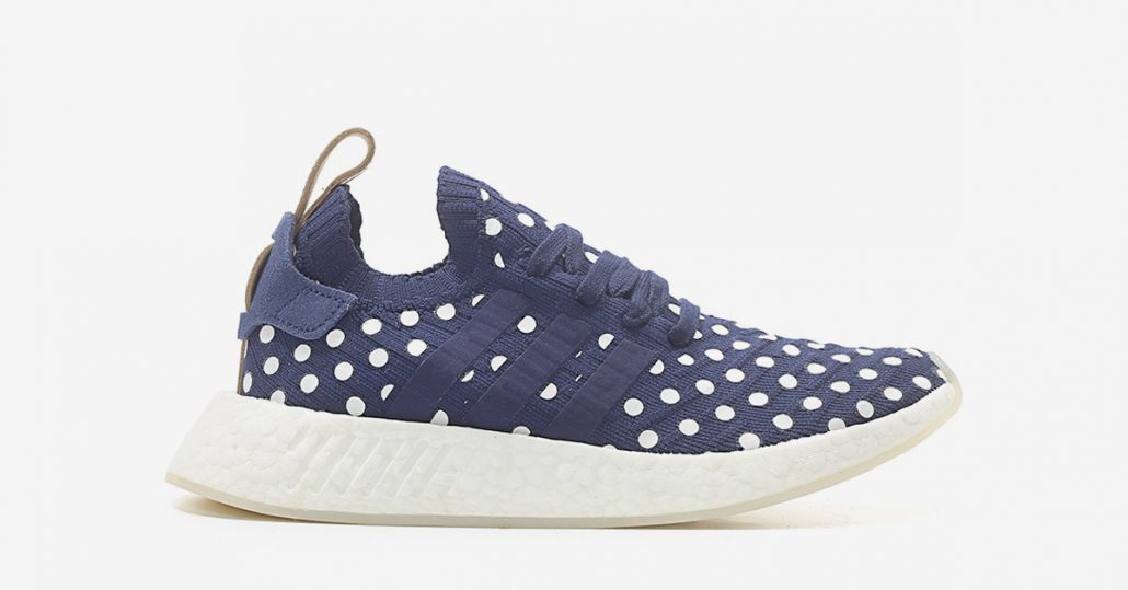 Womens Adidas NMD R2 Collegiate Navy Dots