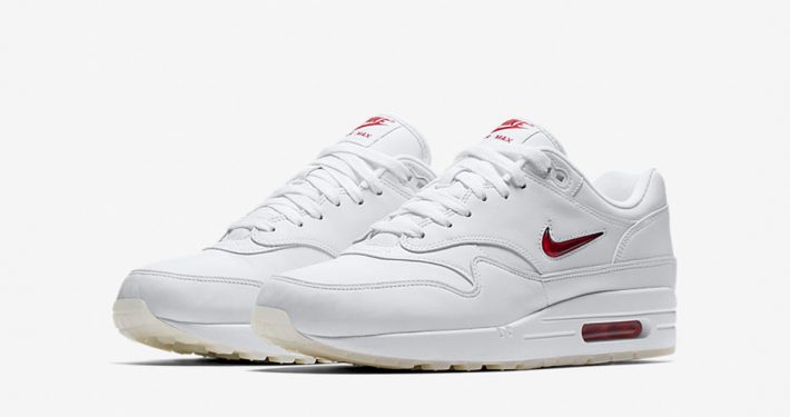 Nike Air Max 1 Jewel Swoosh White University Red