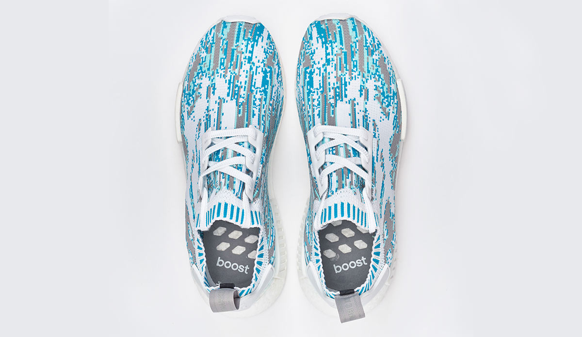 Sneakersnstuff x Adidas NMD R1 PK Datamosh Pack Aqua Grey