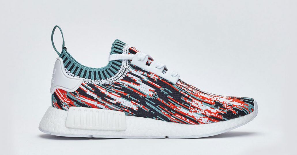 Sneakersnstuff x Adidas NMD R1 PK Datamosh Pack Red Aqua