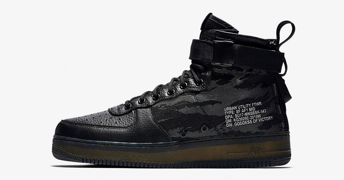 Nike Special Field Air Force 1 Mid Black Cargo Khaki