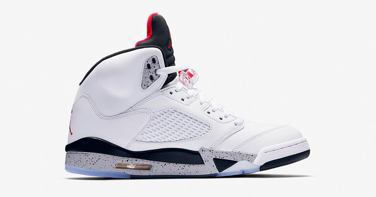 Nike Air Jordan 5 Retro White University Red