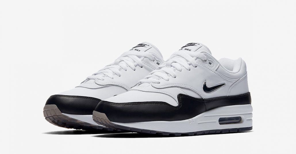 Nike Air Max 1 Jewel Swoosh Black White