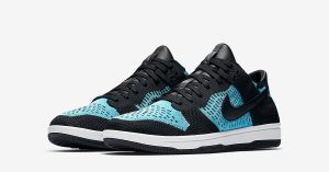 Nike Dunk Low FLyknit Black Chlorine Blue