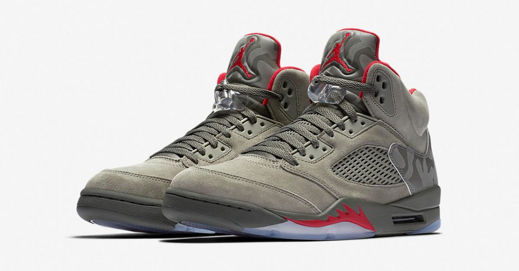 Nike Air Jordan 5 Retro Dark Stucco University Red