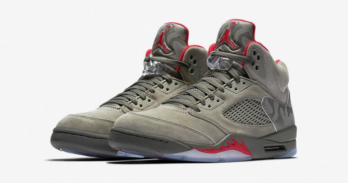 Nike Air Jordan 5 Retro Dark Stucco University Red