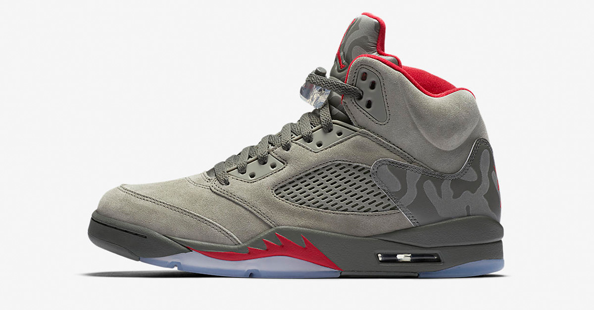 Nike Air Jordan 5 Retro Dark Stucco University Red