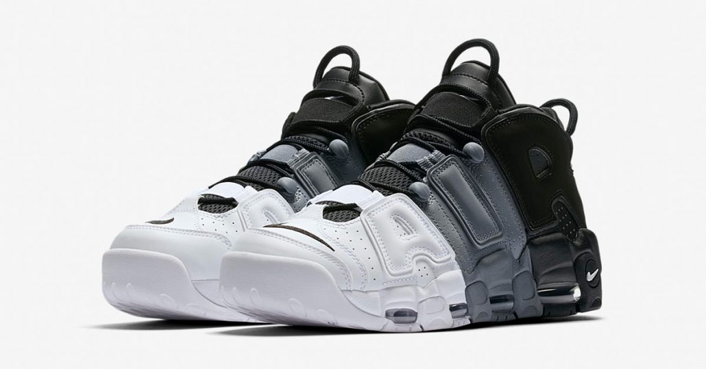 Nike Air More Uptempo Black White Cool Grey