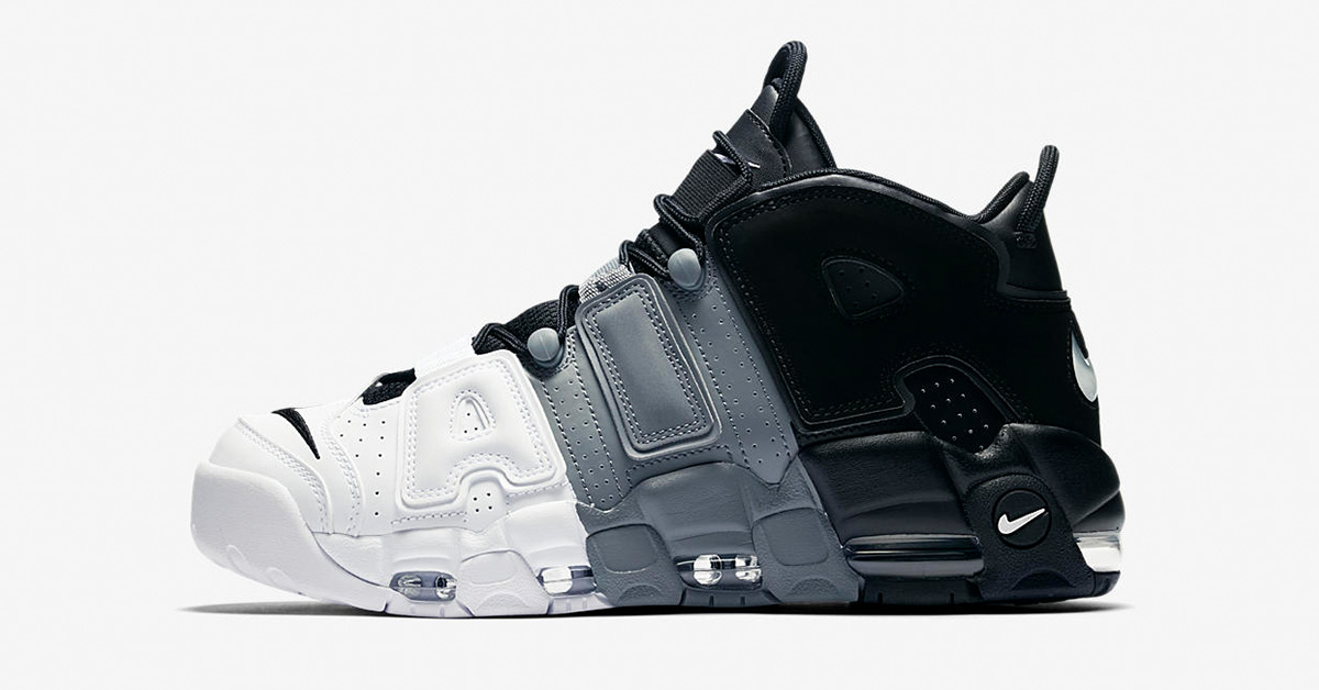 Nike Air More Uptempo Black White Cool Grey