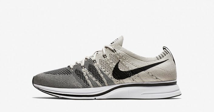 pale grey flyknit trainer