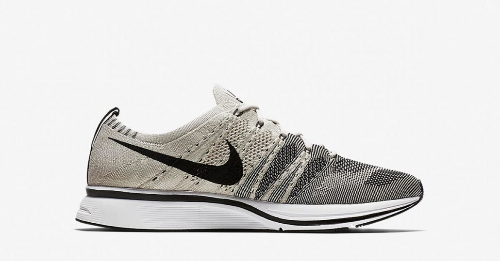 pale grey flyknit trainer