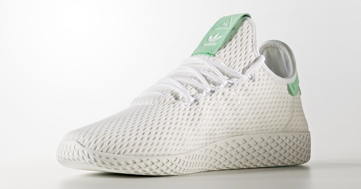 Pharrell Williams x Adidas Tennis Hu White Green Glow