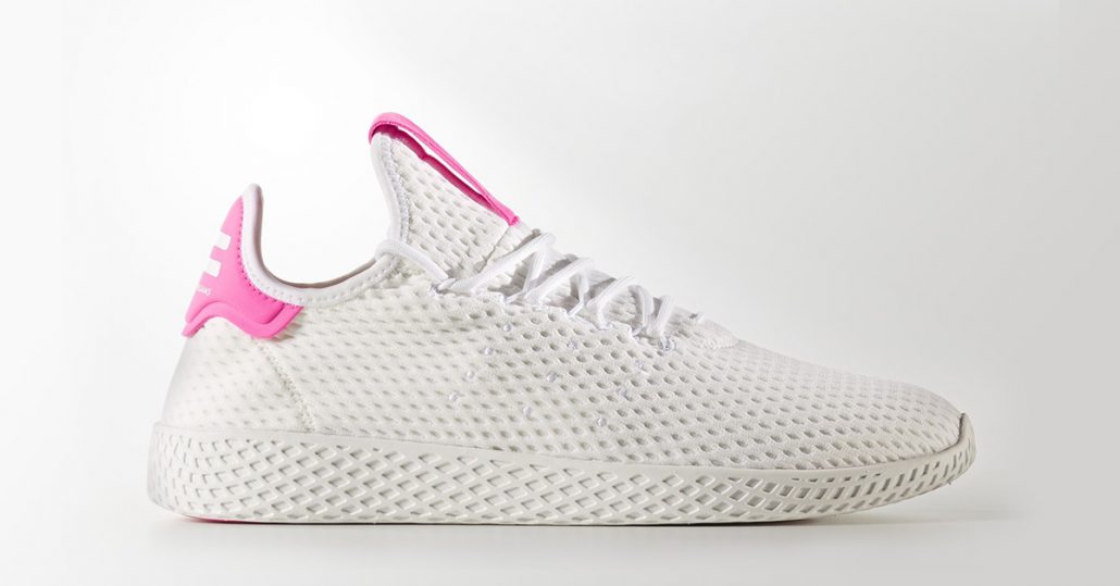 Pharrell Williams x Adidas Tennis Hu White White Pink