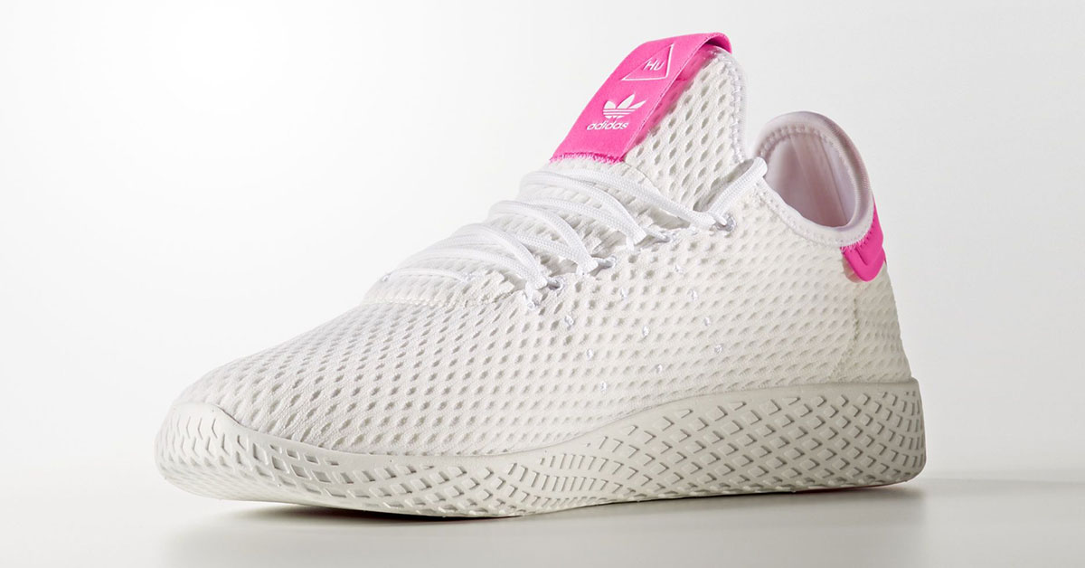 Pharrell Williams x Adidas Tennis Hu White Pink