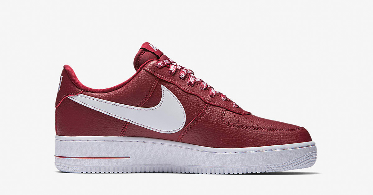 Nike Air Force 1 Low NBA University Red Black White