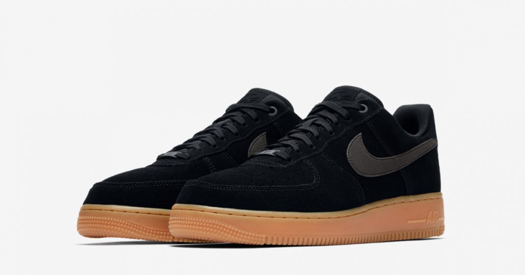 Nike Air Force 1 Low Suede Black Gum AA1117-001