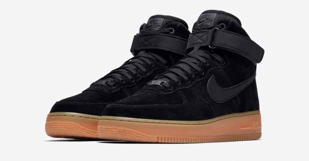 Nike Air Force 1 Mid Suede Black Gum AA1118-001