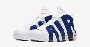 Nike Air More Uptempo White Deep Royal Blue