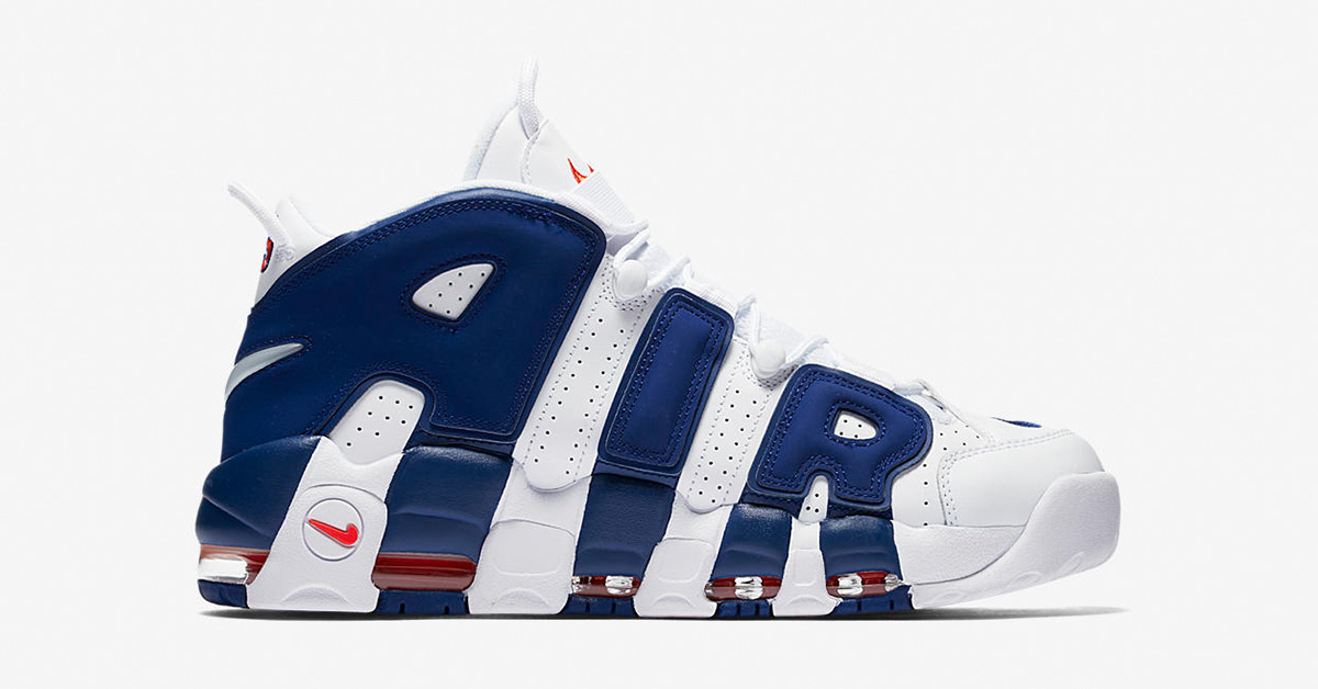 Nike Air More Uptempo White Deep Royal Blue