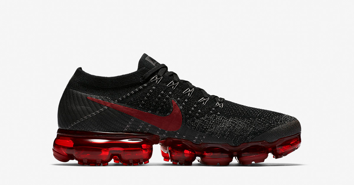 Nike Air VaporMax Black Dark Team Red